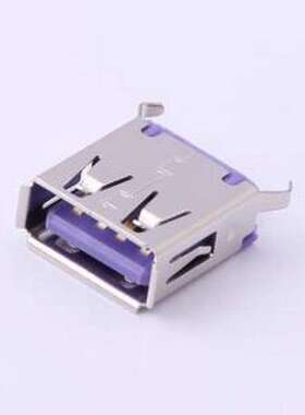 916-152A1173Y10210 USB连接器 Type-A 母 直插 紫色 插件