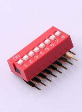 SMWA-08R-TP 拨码开关 间距2.54mm 8位拨码开关
