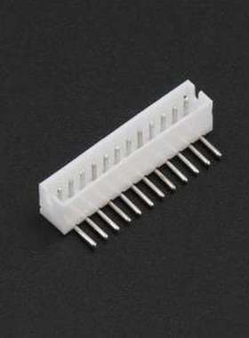 WF-1B150A12P 线对板针座 间距1.5mm 弯插 1x12P 弯插,P=1.5mm