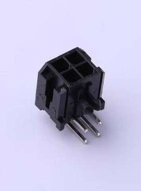 C3030WR-F-2X02P 线对板针座 2x2P 间距:3mm 弯插 黑色 弯插,P=3m