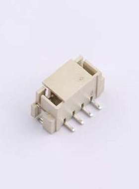 MXXH-2.54-04P-LT1-0-A 线对板针座 间距:2.5mm 立贴 象牙白 SMD,