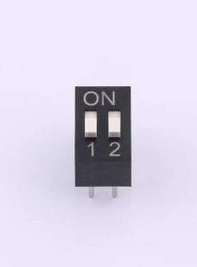 BSE02GK 拨码开关 2.54mm间距2P黑色插件拨码开关 插件,P=2.54mm
