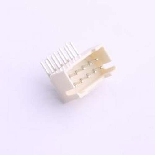 HX20028-10WAP 线对板针座 2x5P 间距:2mm 弯插 米黄 弯插,P=2mm