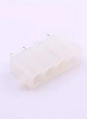 HX63080-4AR 线对板针座 1x4P 间距:6.35mm 直插 插件,P=6.35mm