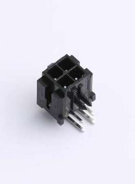 43045-4AWS-02 线对板针座 2x2P 间距:3mm 弯插 弯插,P=3mm