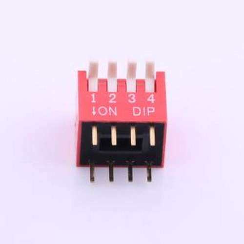 DP-04RP 拨码开关 间距2.54mm 琴键 4位拨码开关 插件