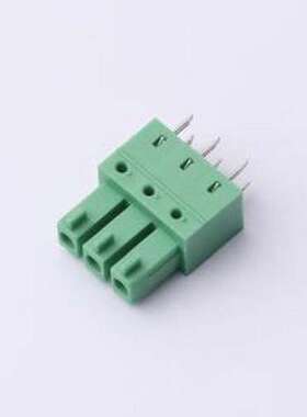 DB2EB-3.81-3P-GN 插拔式接线端子 3.81mm 绿色 插件,P=3.81mm