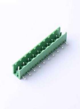 DB2ER-5.0-10P-GN 插拔式接线端子 5mm 排数:1 每排P数:10 弯插,P