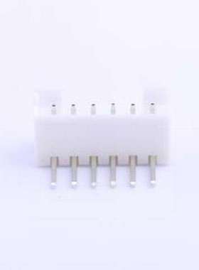 W-2001R06P-N000 线对板针座 系列:PH 间距:2mm 1x6P 弯插,P=2mm