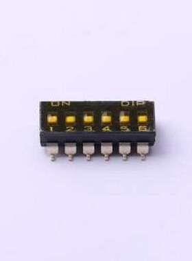 DMR-06-T-V 拨码开关 6位贴片拨码 SMD-12P,6.2x16.2mm