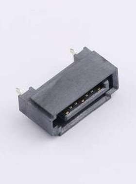 XUTS-0762-0263 线对板针座 SATA 7P 180度立贴 SMD,P=1.27mm
