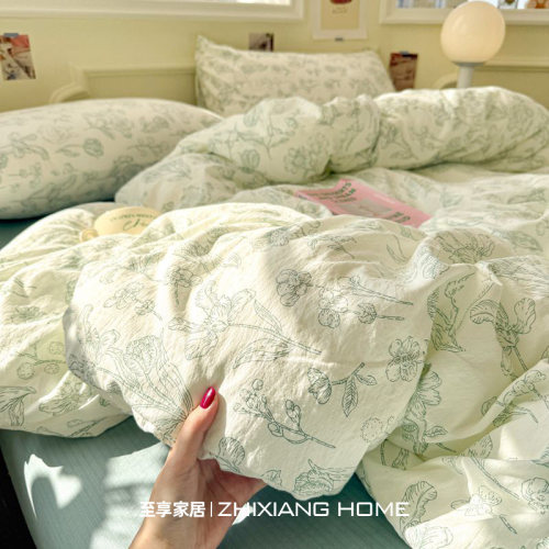 A类母婴级~纯棉全棉双层纱四件套