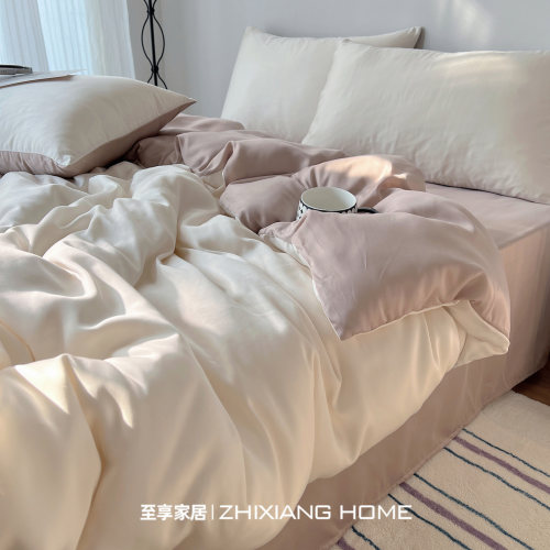 丝滑裸睡丨冰丝凉感床单四件套