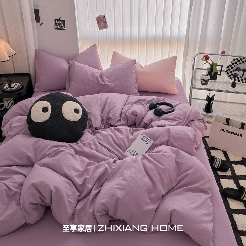 床品四件套全棉纯棉2025新款床单床笠大学生宿舍三件套床上用品