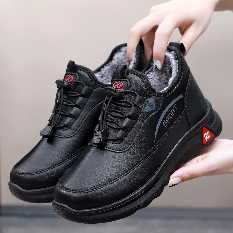 冬季加绒运动休闲妈妈棉鞋