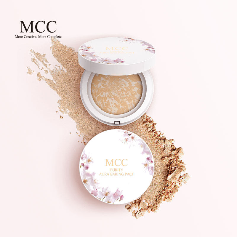 韩国MCC媚卡摩卡 樱桃花润泽烤制粉饼自然定妆修颜持妆久提亮肤色