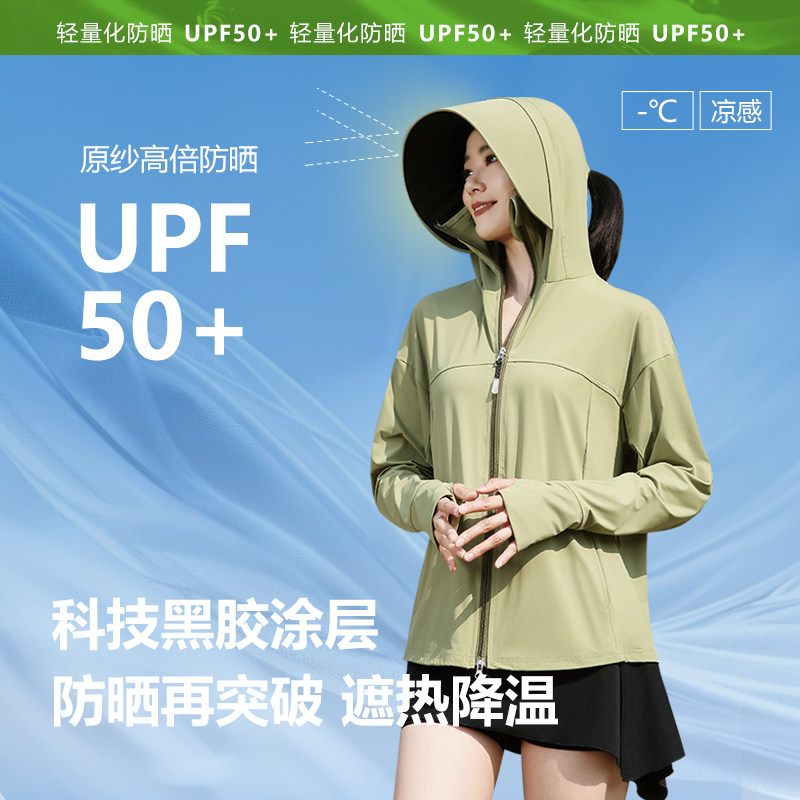 防晒衣女款2026新款夏季防紫外线轻薄透气户外防晒服冰丝短款外套图片