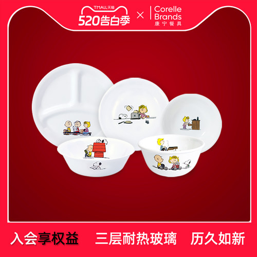 正品美国进口康宁餐具单人