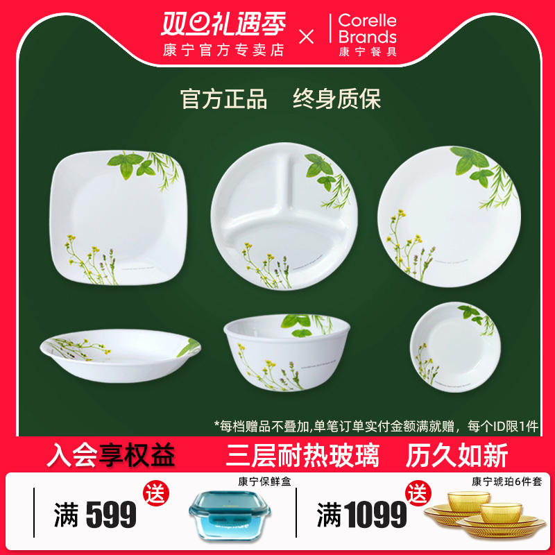 康宁餐具耐热美国进口套装