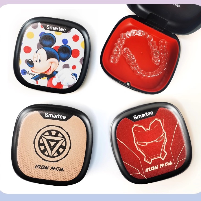 正雅隐形牙套盒正畸保持器盒子收纳盒便携漫威钢铁侠迪士尼储牙盒