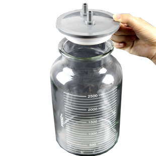 玻璃负压引流瓶吸痰器脚踏医院人流吸引器吸痰器储液瓶2500ml