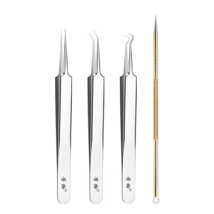 超尖粉刺针套装细胞夹超细镊子去黑头刮闭口神器挑挤痘祛痘针工具