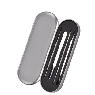 芳龄粉刺针黑头针暗疮针美容祛痘针去脂肪粒夹挤痘痘工具四件套装