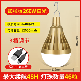 公蚁充电式LED灯泡停电应急照明家用移动超亮户外夜市地摊无线灯