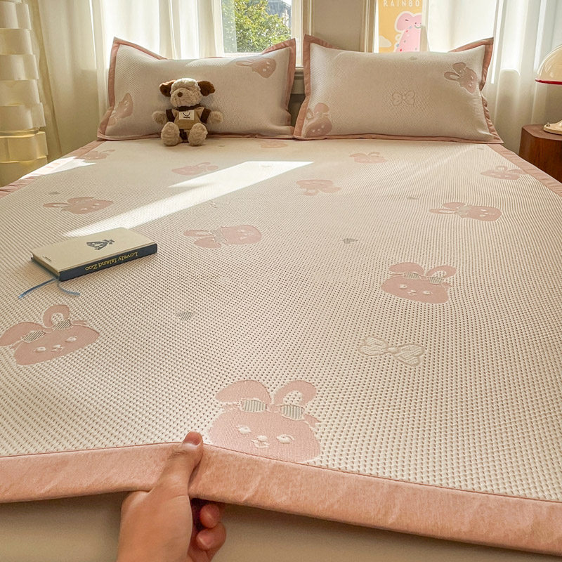 A类母婴级冰豆豆凉席三件套夏季冰丝席学生宿舍单人夏天儿童席子,床上用品,冰丝席,淘宝优惠券,粉丝福利购,淘宝优惠卷