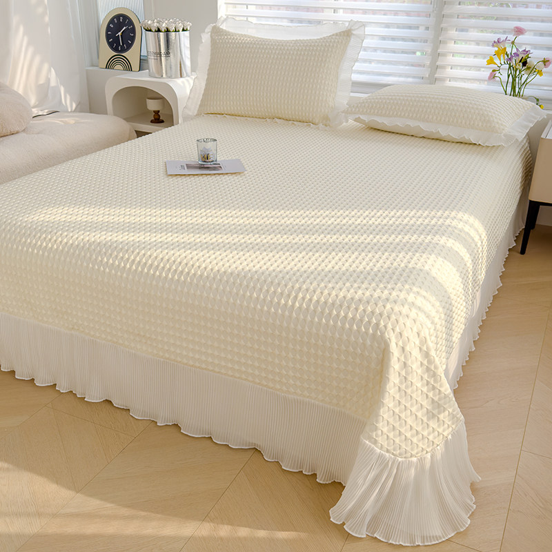 夏季冰豆豆凉席床盖款可机洗2025新款夏天床单席子四季通用三件套,床上用品,床盖,淘宝优惠券,粉丝福利购,淘宝优惠卷