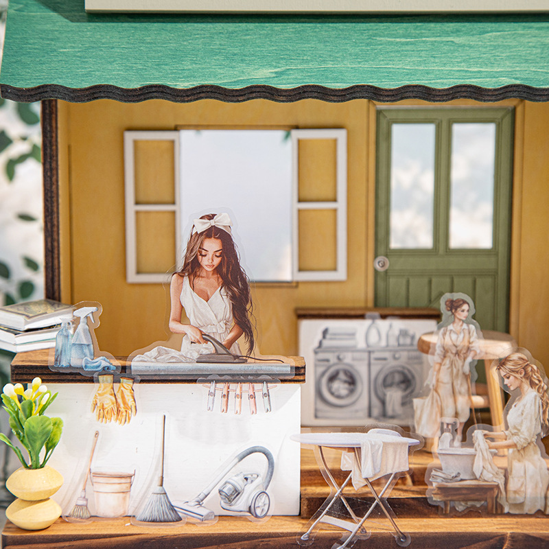 周末日常胶带美好的一天家居生活胶带轻复古学生手账造景贴纸胶带