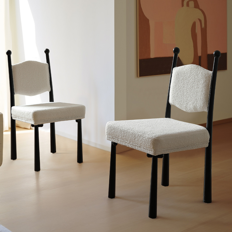 吉诺威 复古餐椅高级感别墅设计师家用实木靠椅白蜡木餐椅