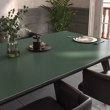 轻奢餐桌垫高级感防油防水防烫桌布免洗皮革绿色垫茶几桌面保护垫