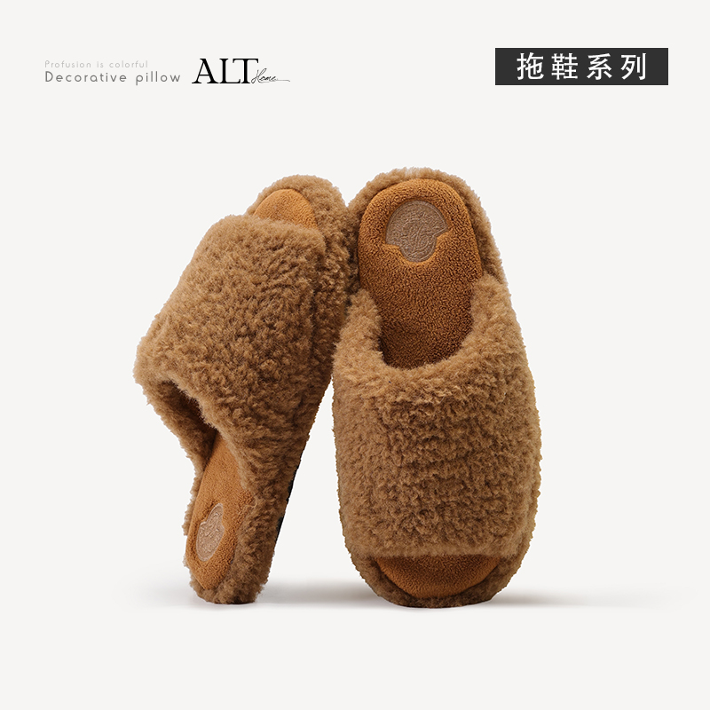 棉拖鞋室内秋冬厚底静音保暖