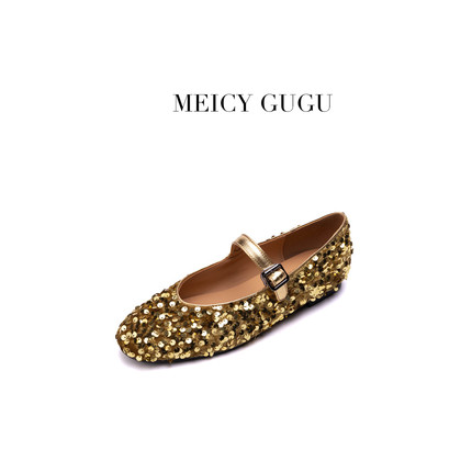 MEICY GUGU·玛丽珍鞋女2025年春季新款圆头气质女鞋浅口平底单鞋