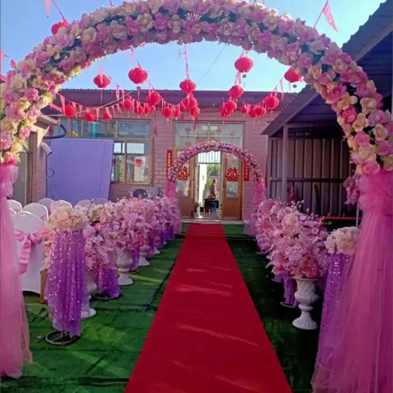 鲜花拱门绢花拱门开业活动庆典彩门架子婚礼仿真花喜庆婚庆拱形门
