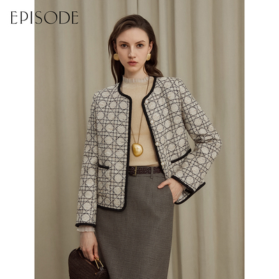 EPISODE20粗花呢小香风外套