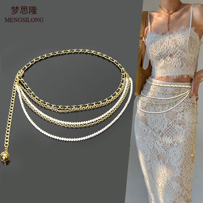 腰链梦思隆金属多层小香风