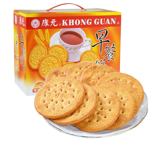 康元早餐饼干1000g盒薄脆饼干休闲食品代餐零食小吃礼盒散装整箱