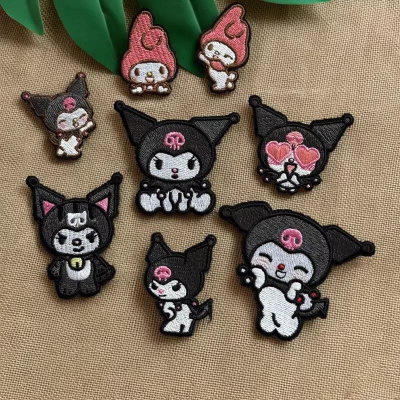 自粘款卡通库洛米鞋花洞洞鞋配饰DIY可拆卸刺绣鞋扣装饰补丁贴,居家布艺,布贴,淘宝优惠券,粉丝福利购,淘宝优惠卷