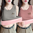 女 内搭小t吊带内衣美背上衣打底衫 单 两件保暖背心女加绒加厚冬季