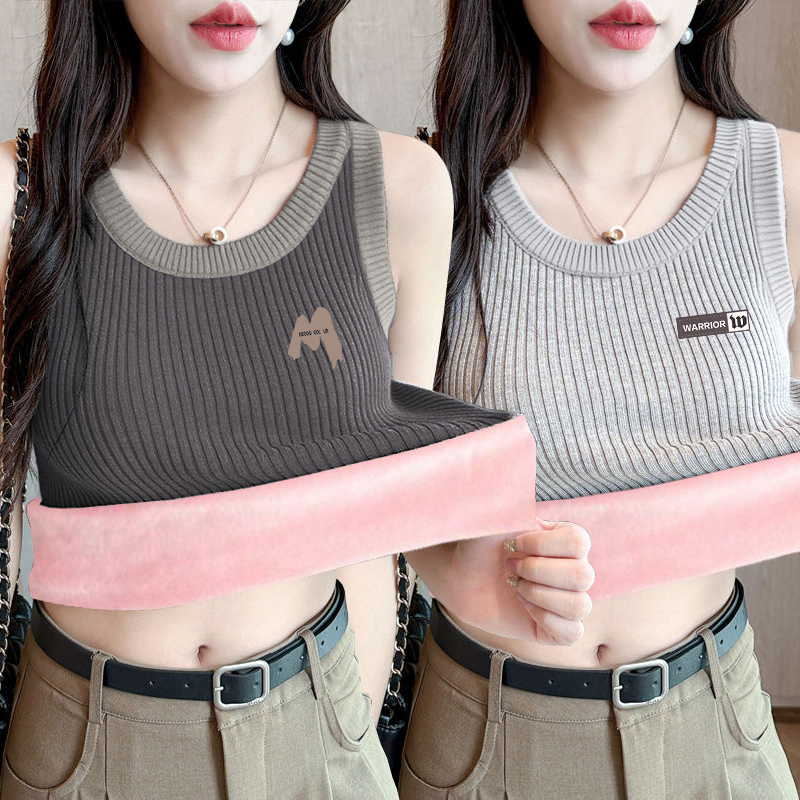 保暖背心女加绒加厚冬季新款上衣