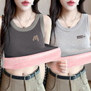 女 内搭小t吊带内衣美背上衣打底衫 单 两件保暖背心女加绒加厚冬季