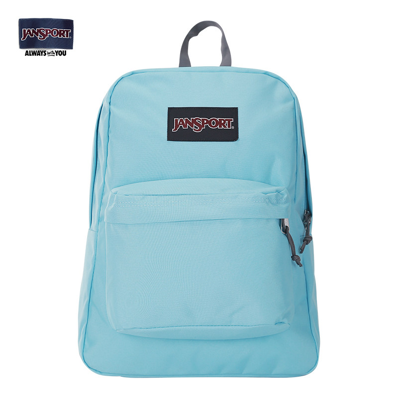 jansport杰斯伯双肩包女电脑男大容量学生轻薄书包天空蓝twk80dc