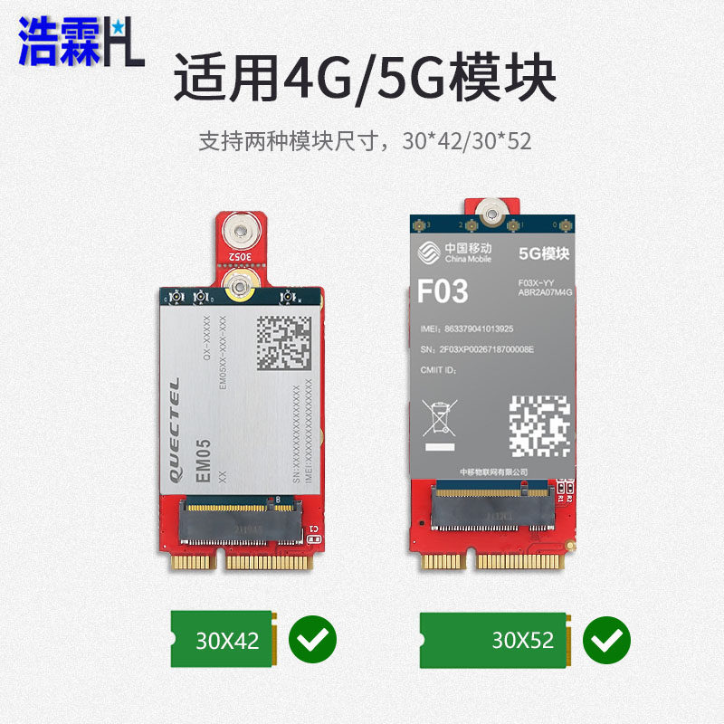 HAOLIN [HL] MINI PCI-E TO M.2 KEY B EXPANSION CARD 4G|5G MODULE TRANSFER CARD DUAL SIM CARD