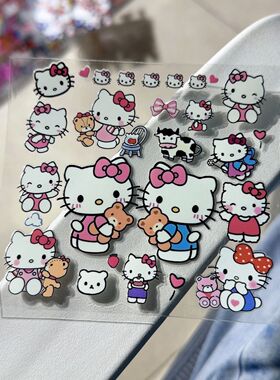 hellokitty美甲贴纸ins高颜值可爱猫果冻iphone17pro背胶手机贴