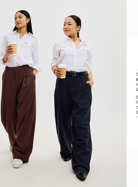 DUIWEI Naughty Boy  羊毛混纺垂顺厚质感高腰西裤极简立裁