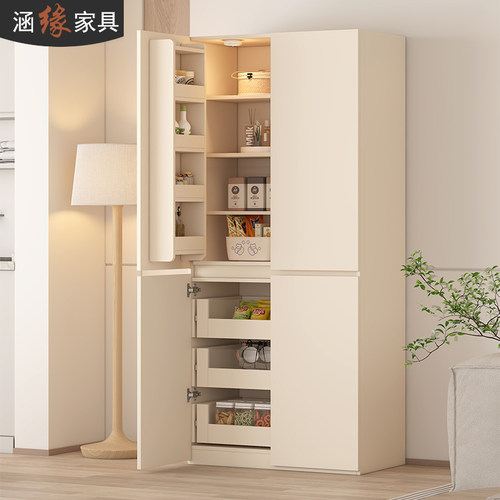 奶油风餐边柜零食储物柜