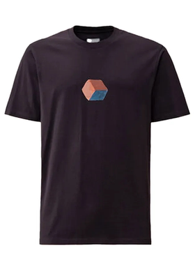 TOPSTONE25SS夏季新品背后字母印花宽松纯棉短袖男女情侣款T恤