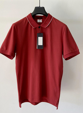 topstoney商务短袖T恤男士2024年新款个性潮流纯色简约休闲polo衫